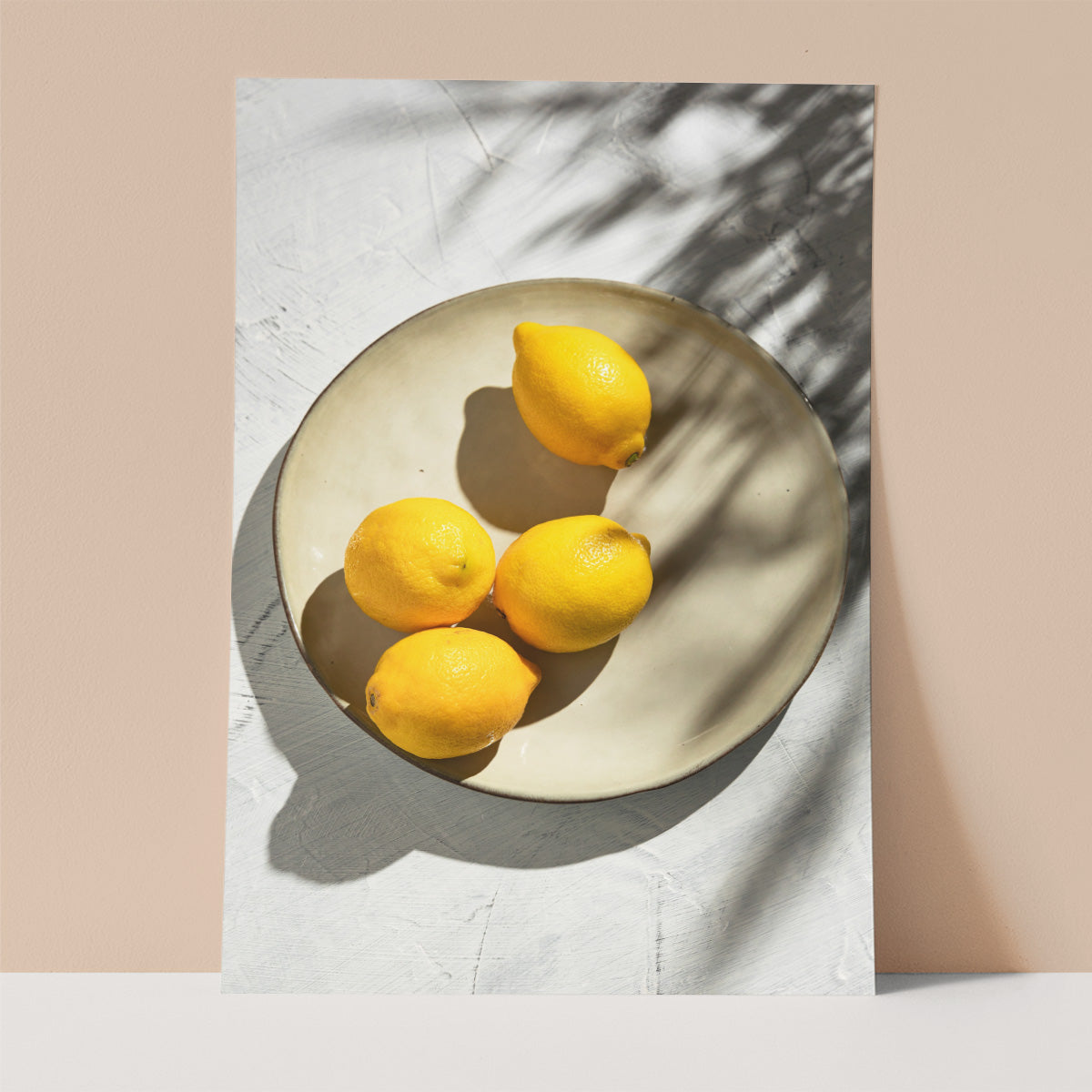 Plate with Lemons Wall print