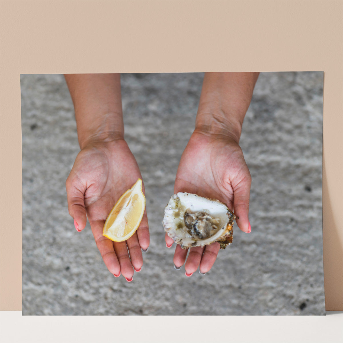 Oyster and Lemon Wall print