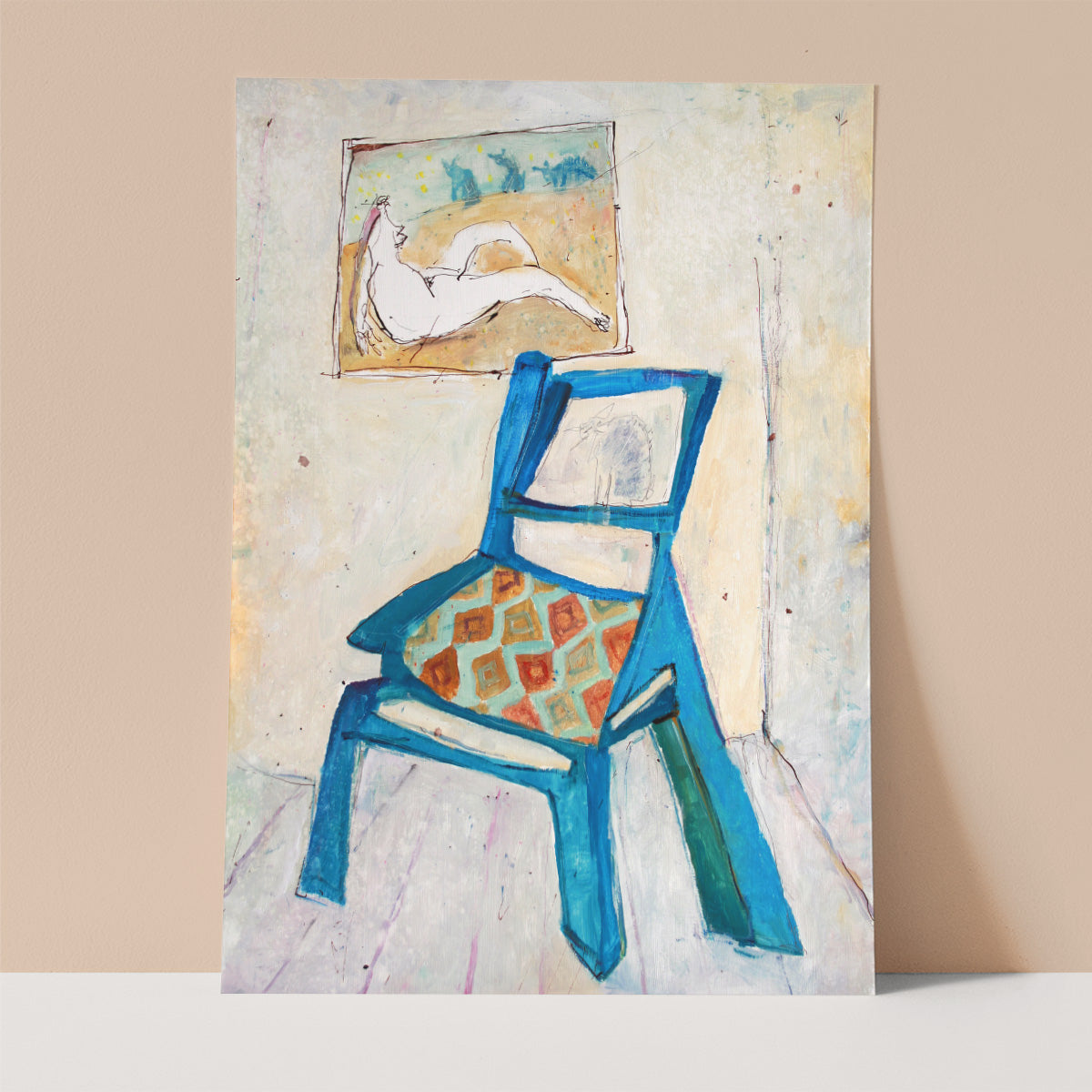 Blue Chair Wall print