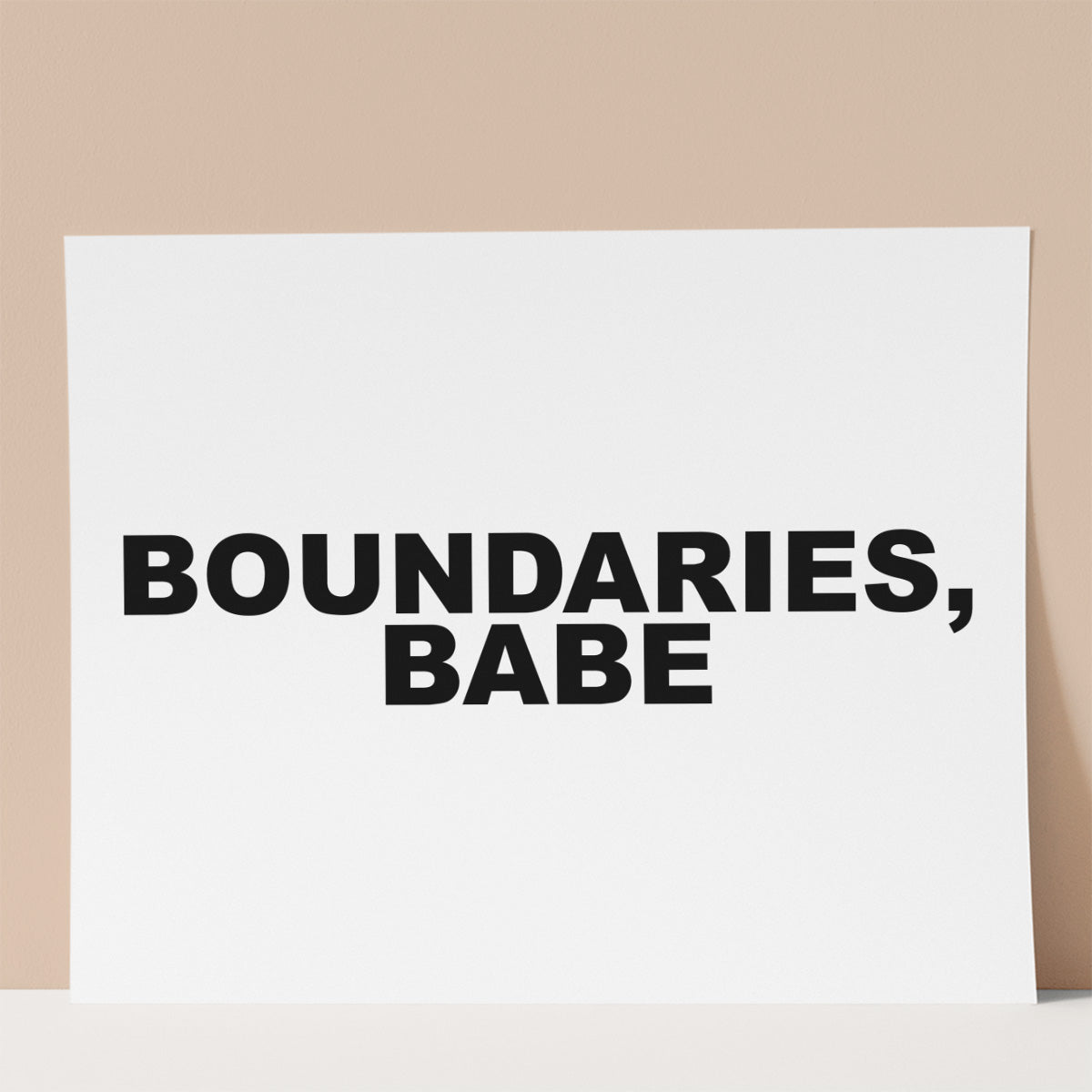 Boundaries Wall print