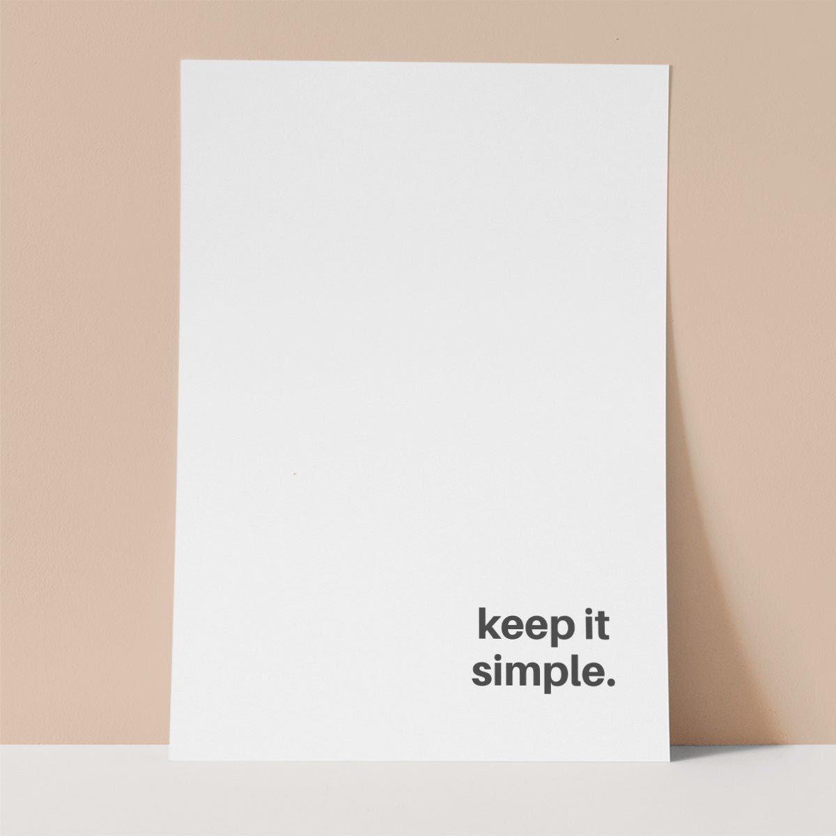 Keep it Simple Wall print