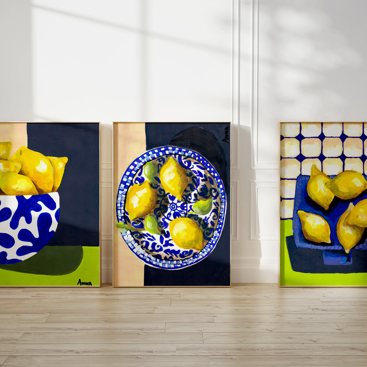 Lemon Blocks Wall print