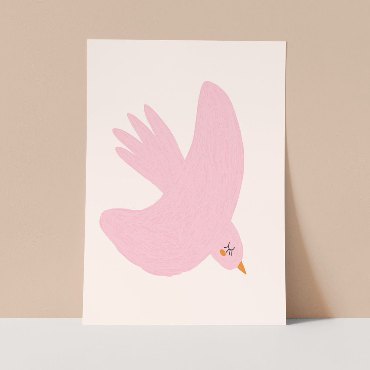 Pink Bird Wall print