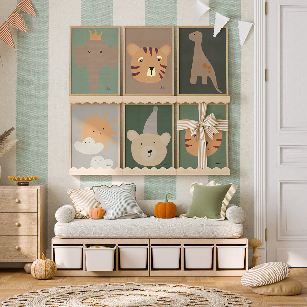 Beige Bear Wall print