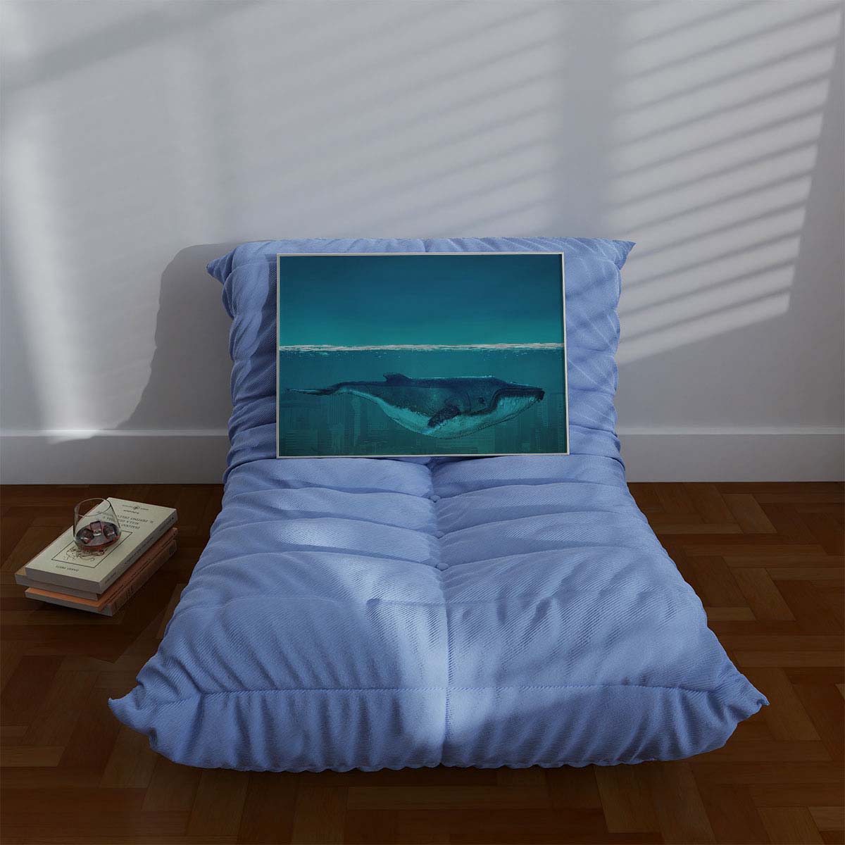 Whale under Water Wall print