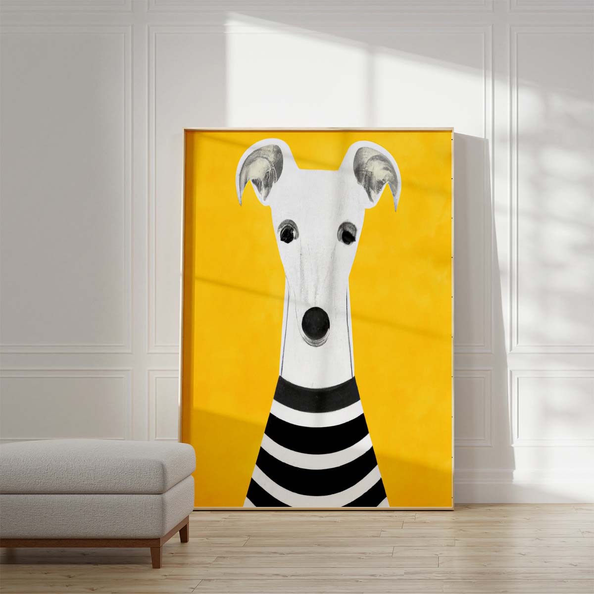 White Whippet Wall print