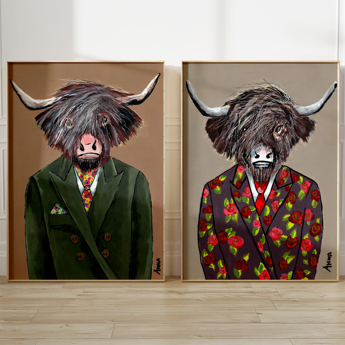Floral Suit Wall Print