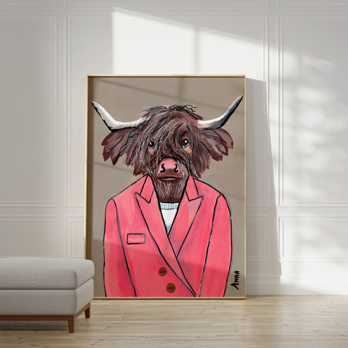 Pink Suit Wall Print