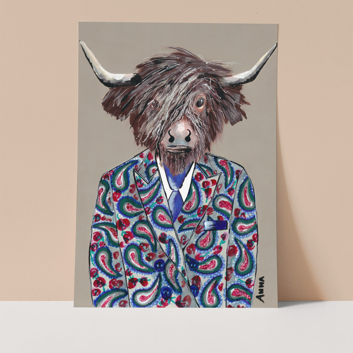 Paysley Suit Wall Print