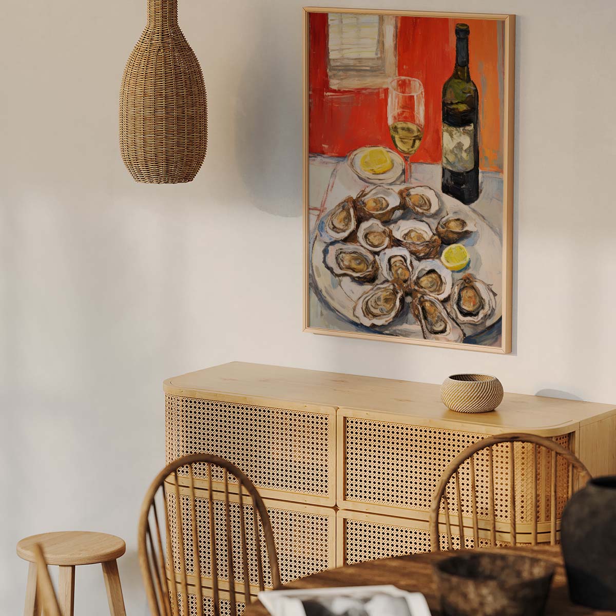 Oyster and Wine Wall print