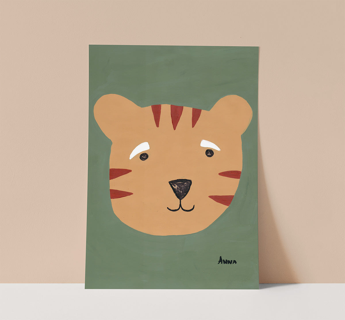Green Tiger Wall print