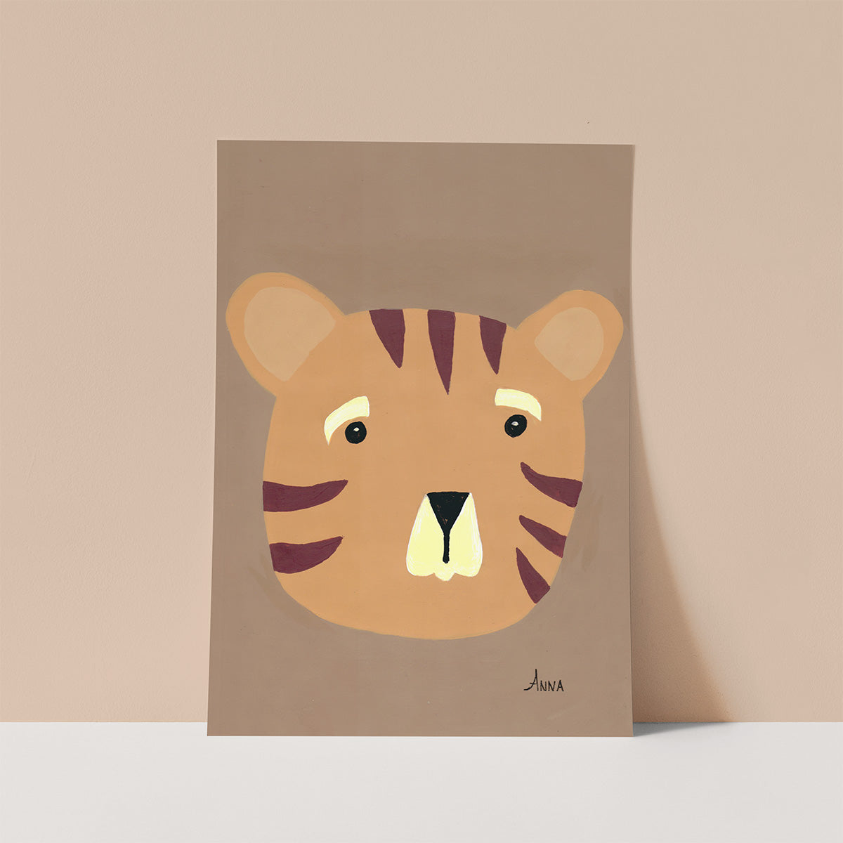 Brown Tiger Wall print