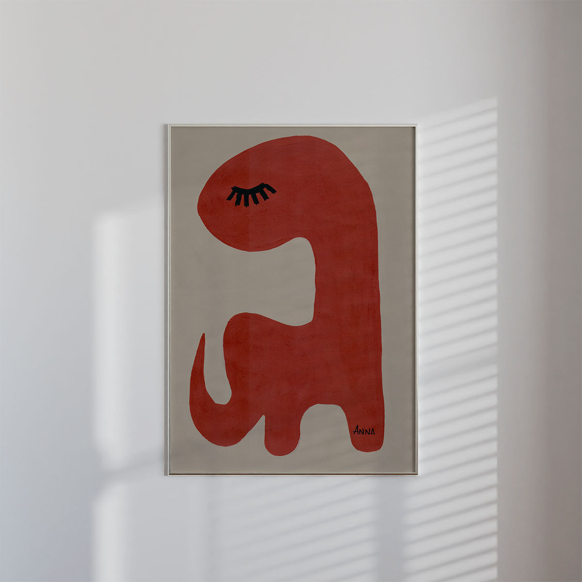 Sleepy Dino Wall print
