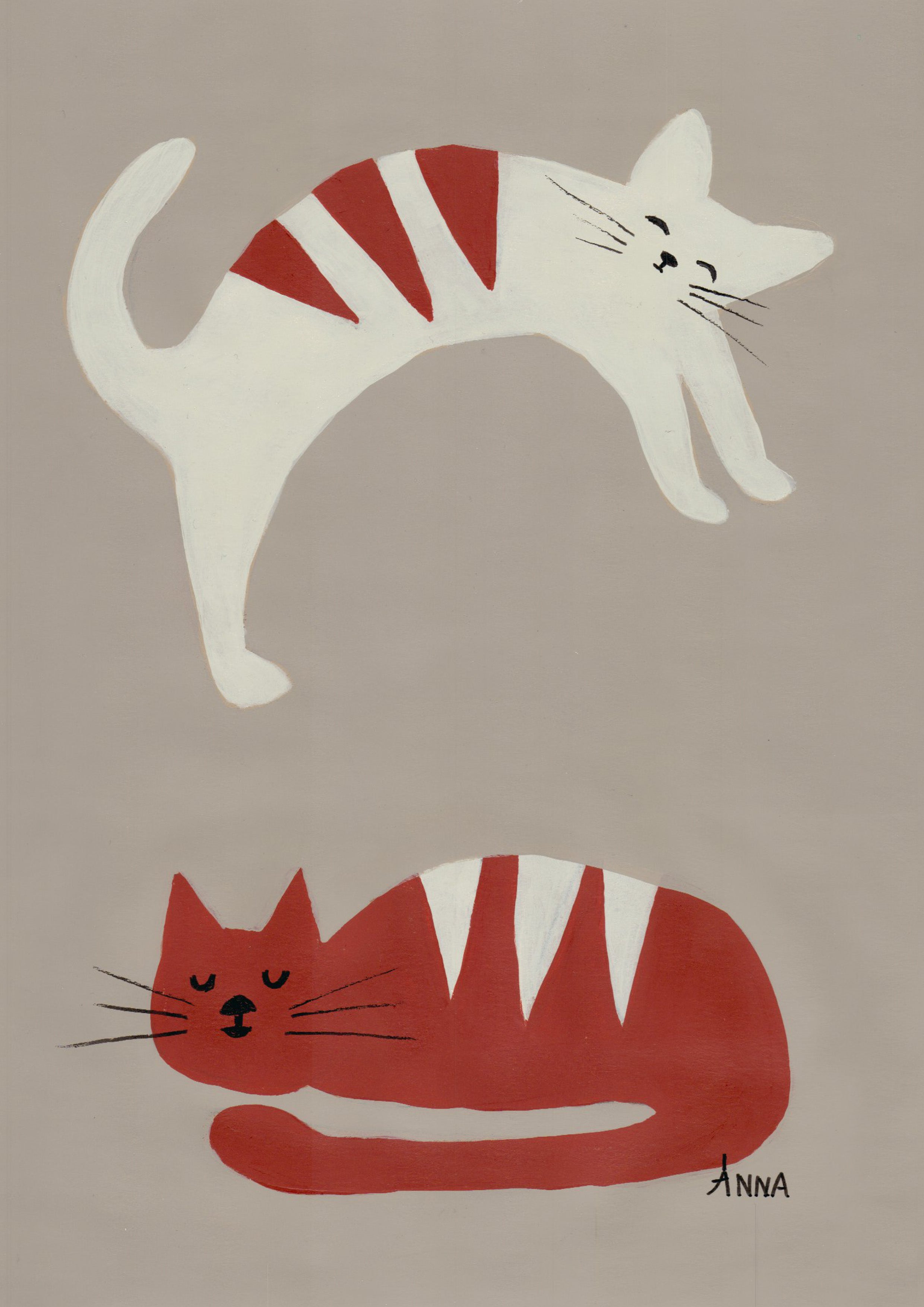 Sleepy Cats Wall print