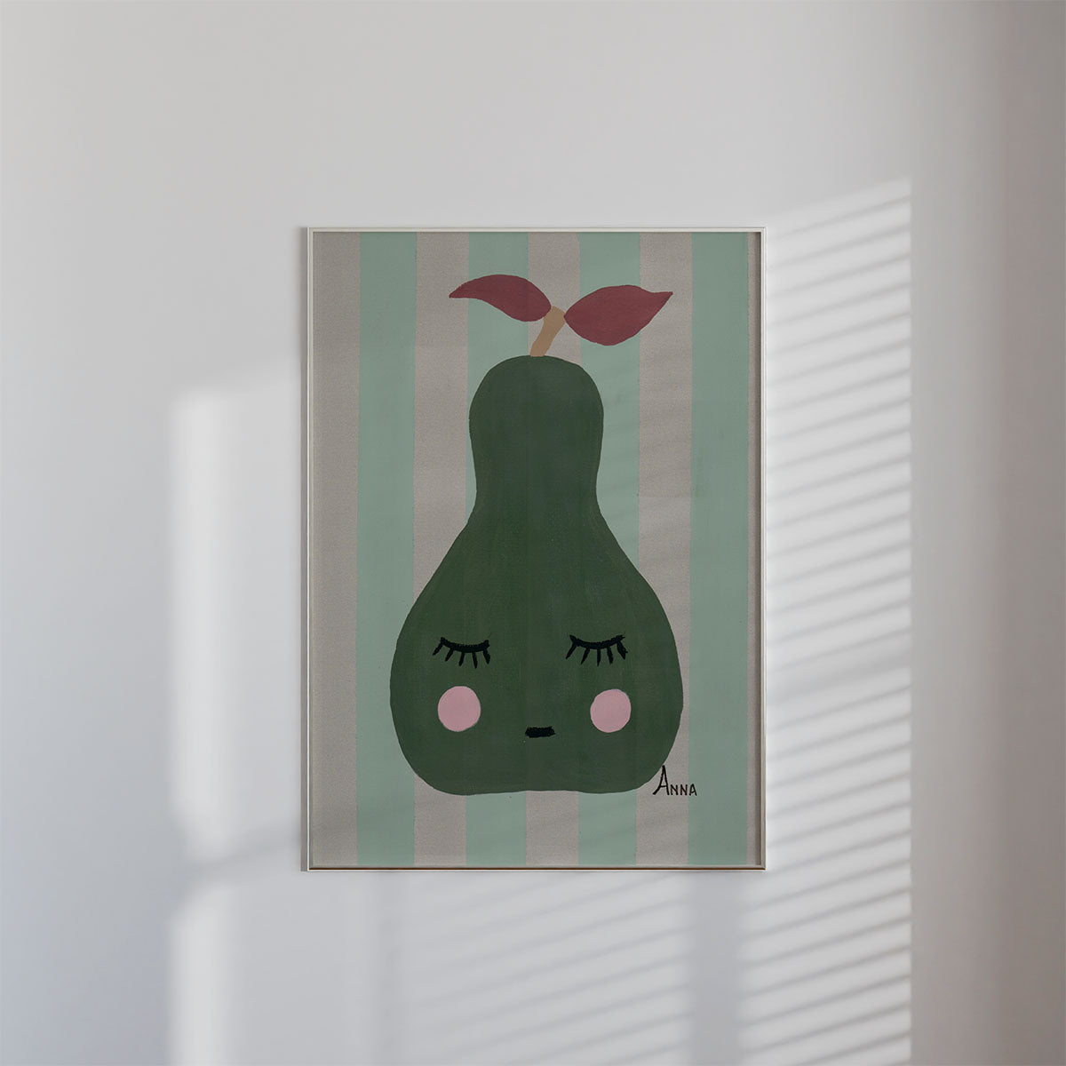 Sleepy Pear Wall print