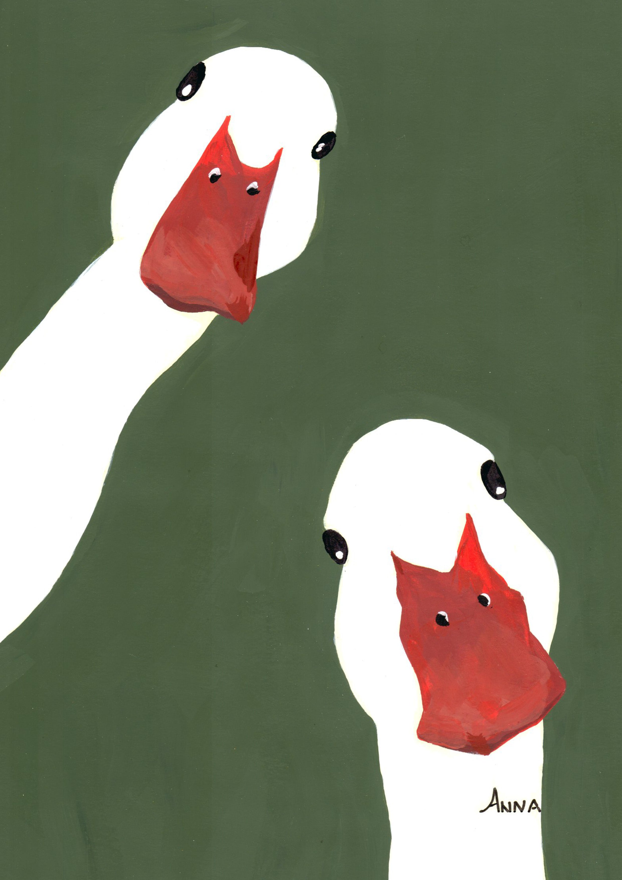 Duck Faces Wall print