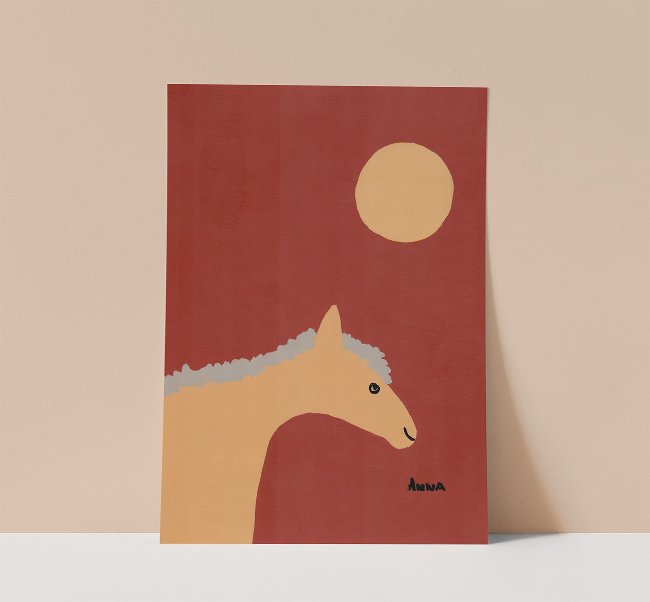 Sunset Horse Wall print