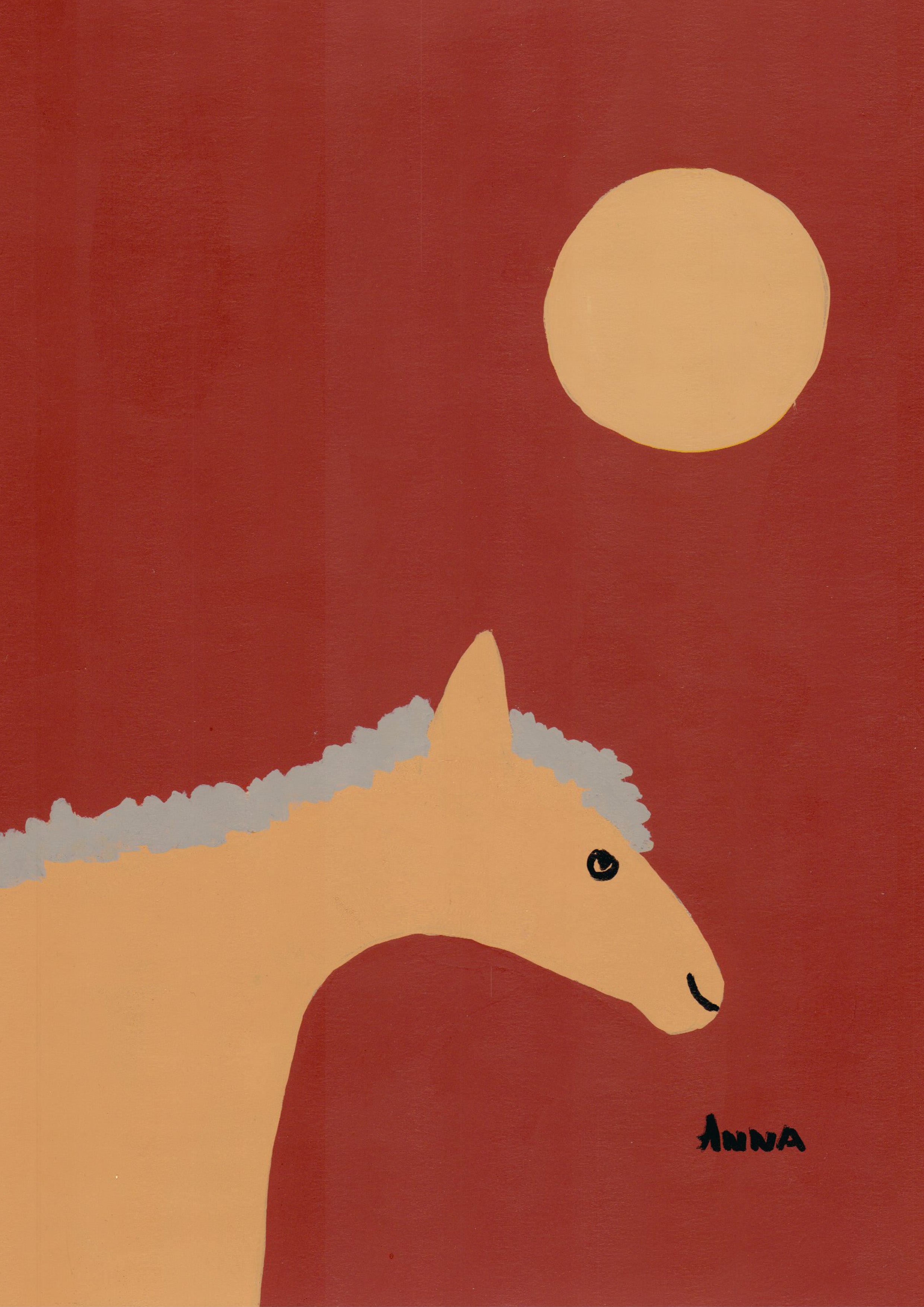 Sunset Horse Wall print
