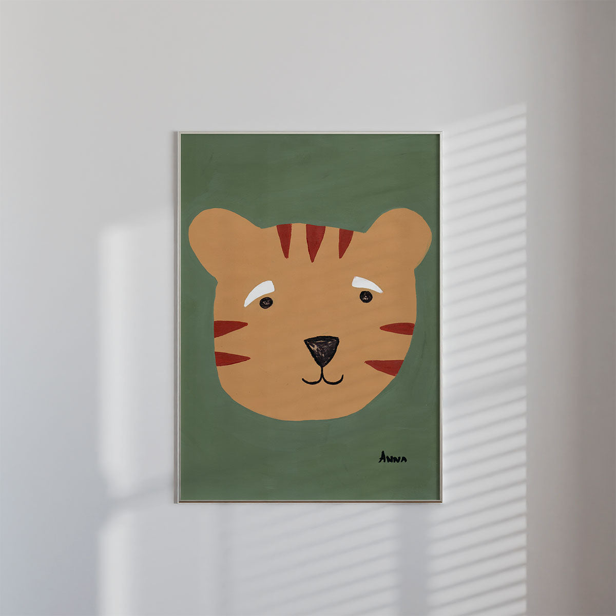 Green Tiger Wall print