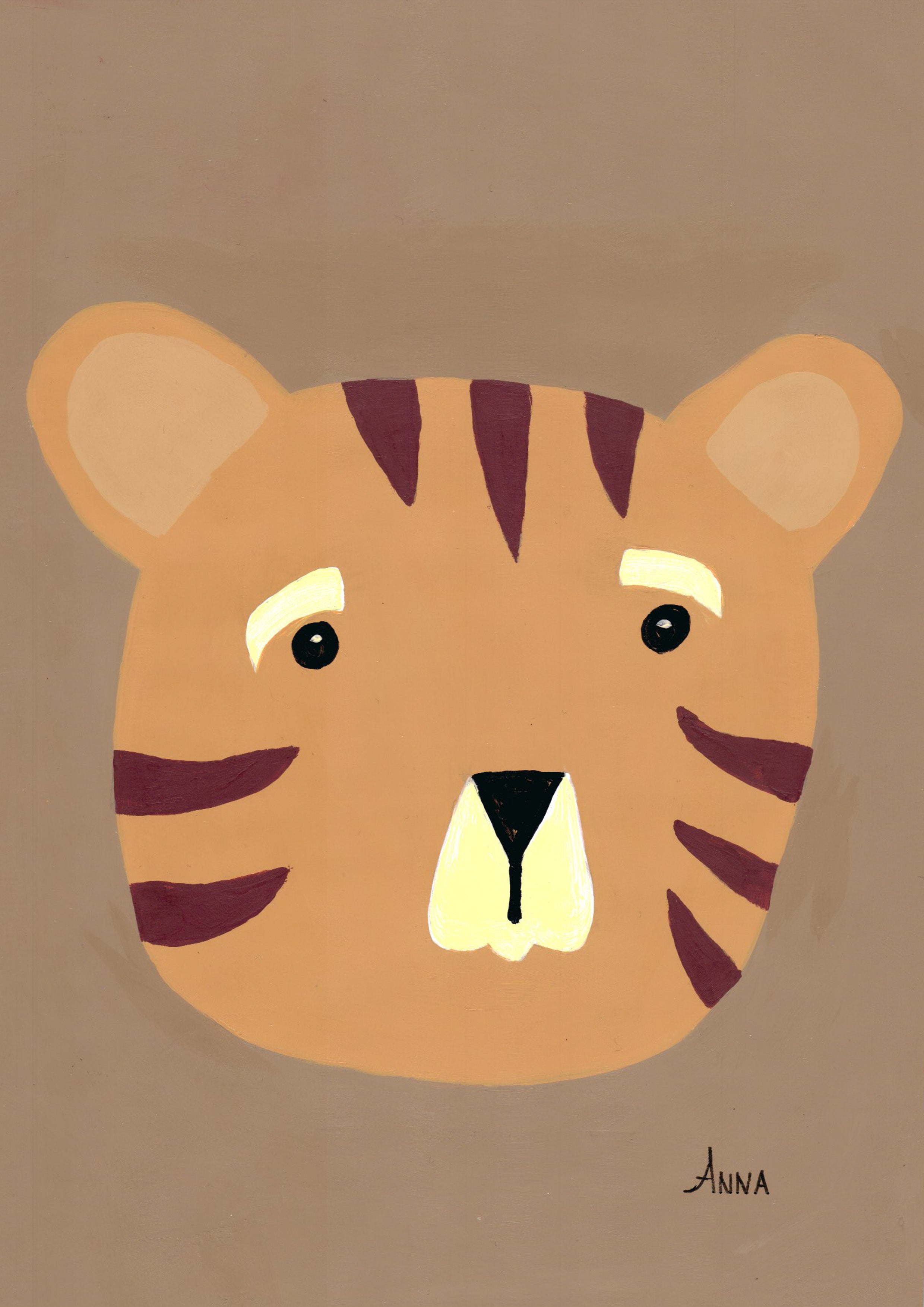 Brown Tiger Wall print