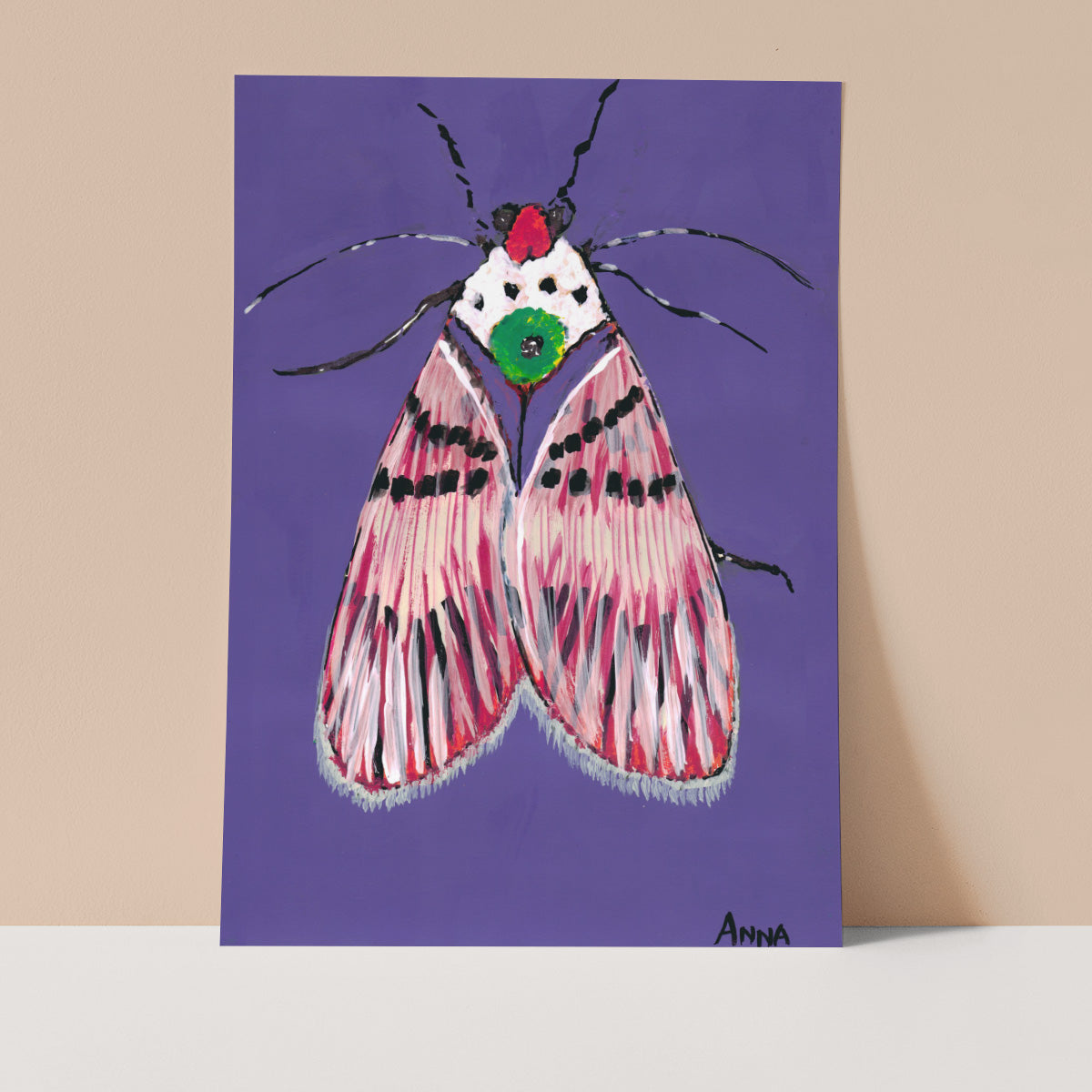 Pink Moth Wall print