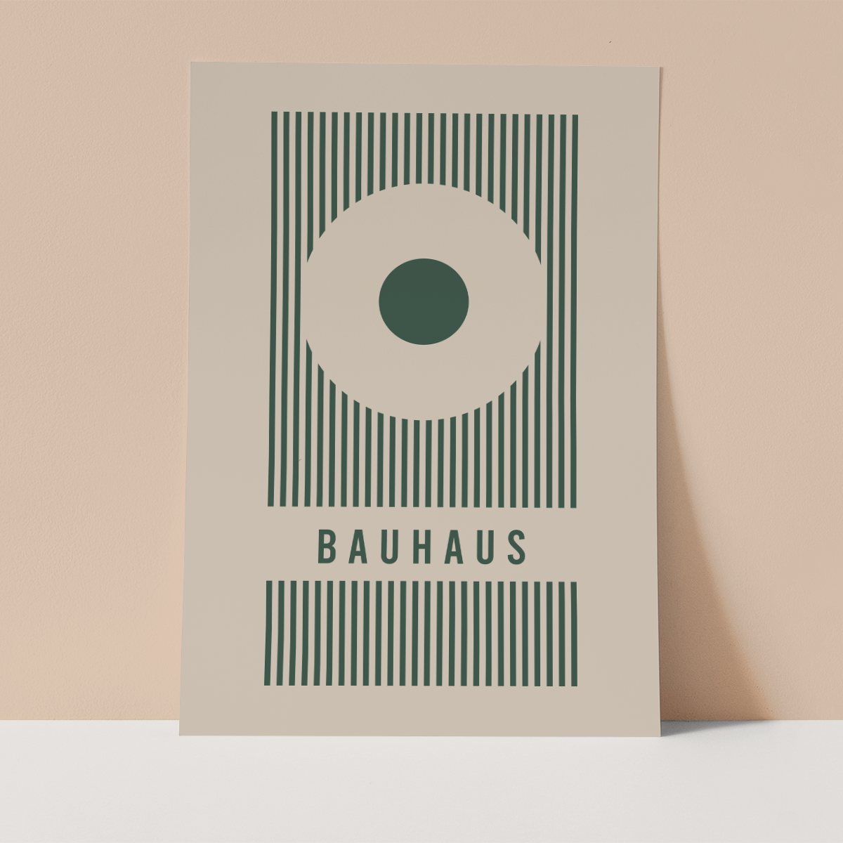 Bauhaus Emerald Elegance Wall print