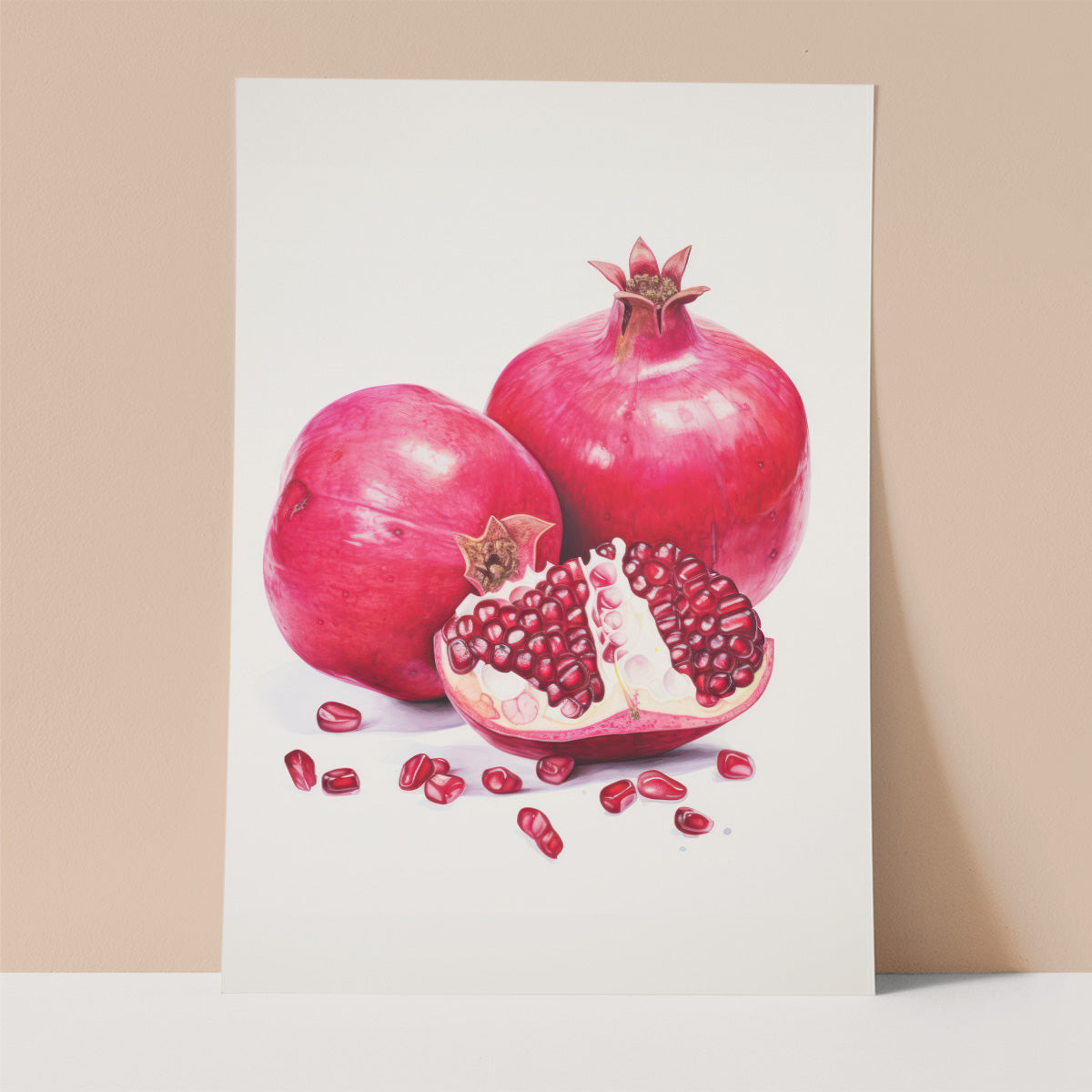 Open Pomegranate Wall print