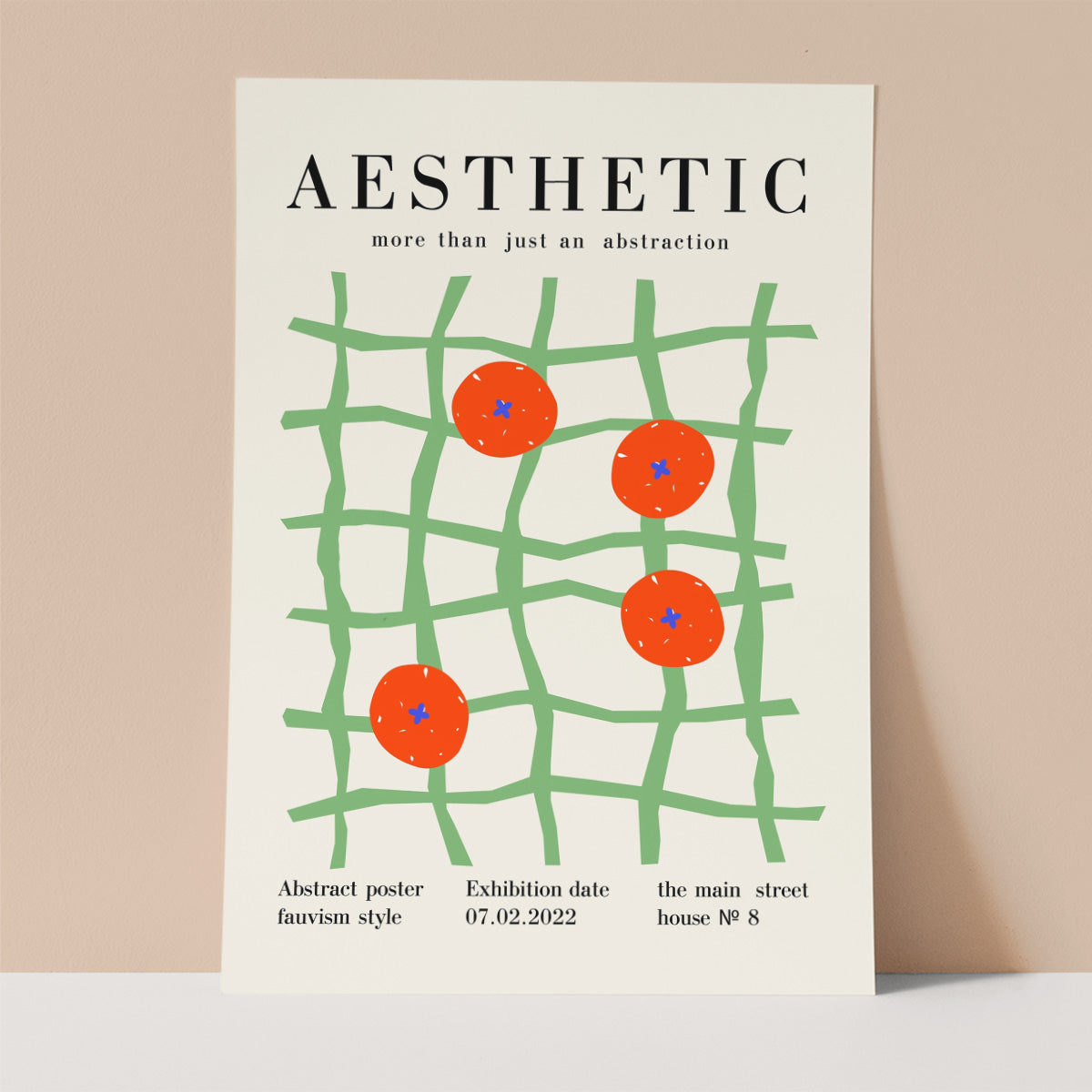 Abstract Oranges Wall print