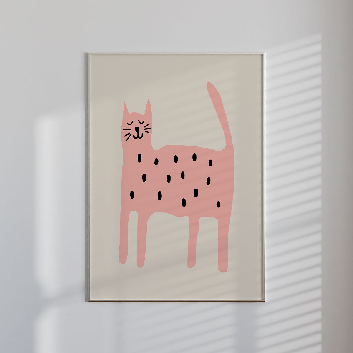 Pink Cat Wall print