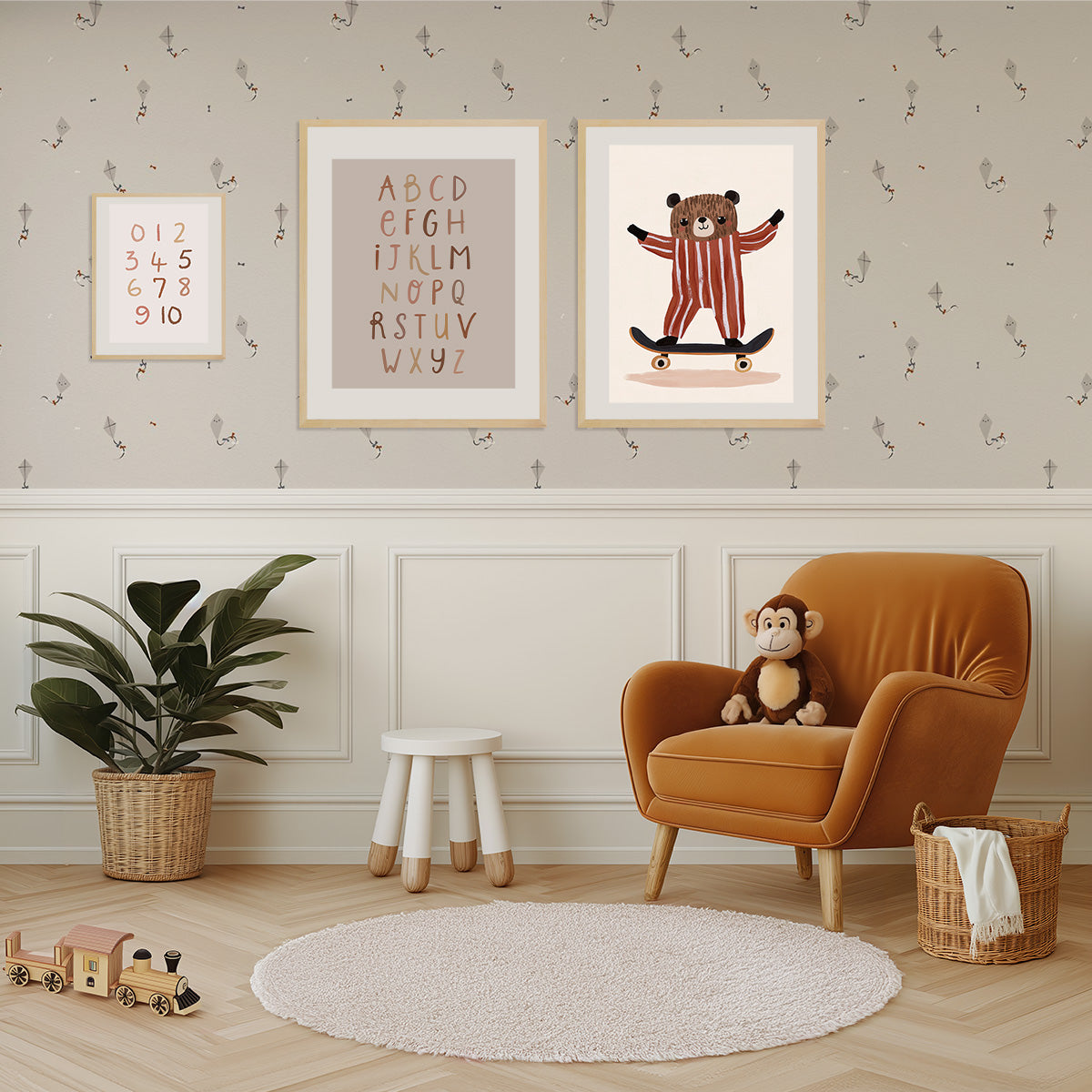 Skater Bear Wall print