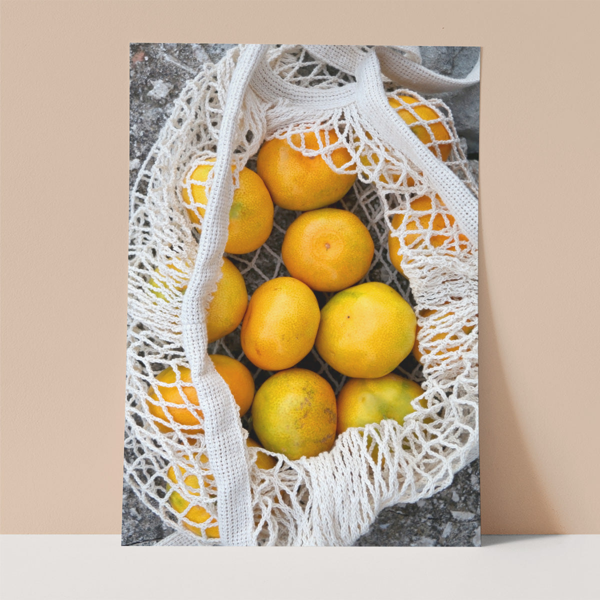 Mesh bag lemons Wall print