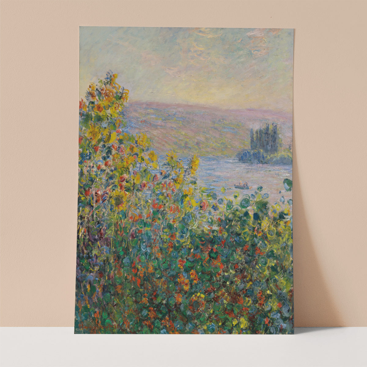 Claude Monet Flower Beds Wall print